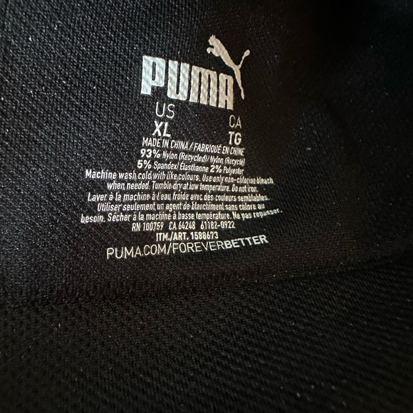 2/$19 Puma Convertible Black Sports Bra size Medium Large XL - Picture 7 of 7